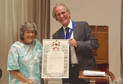 Cherrill Scheer and Master David Woodward